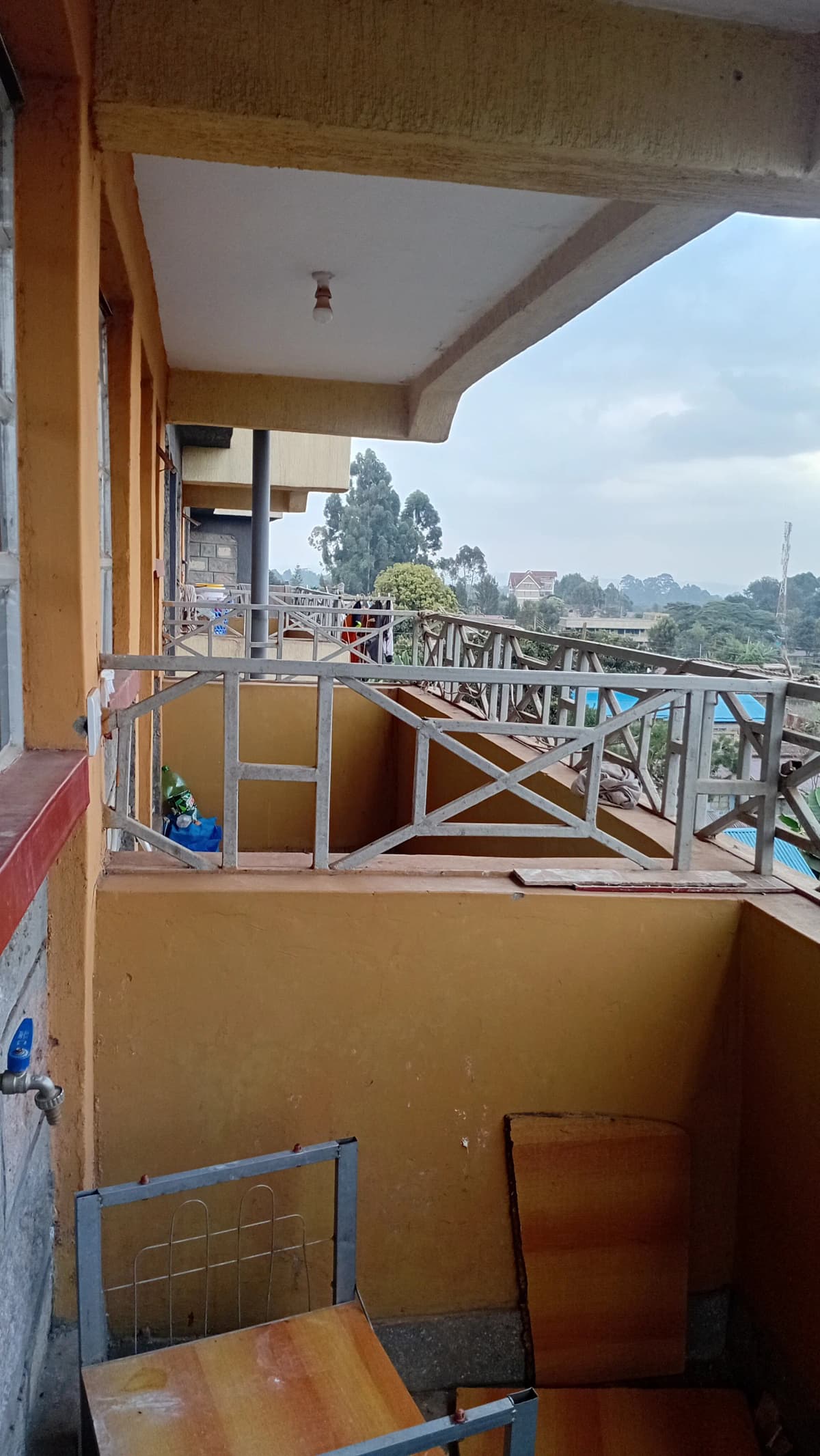 Elevated balcony with panoramic city and landscape views