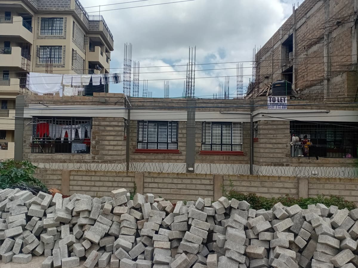 Multi-story residential building facade under construction