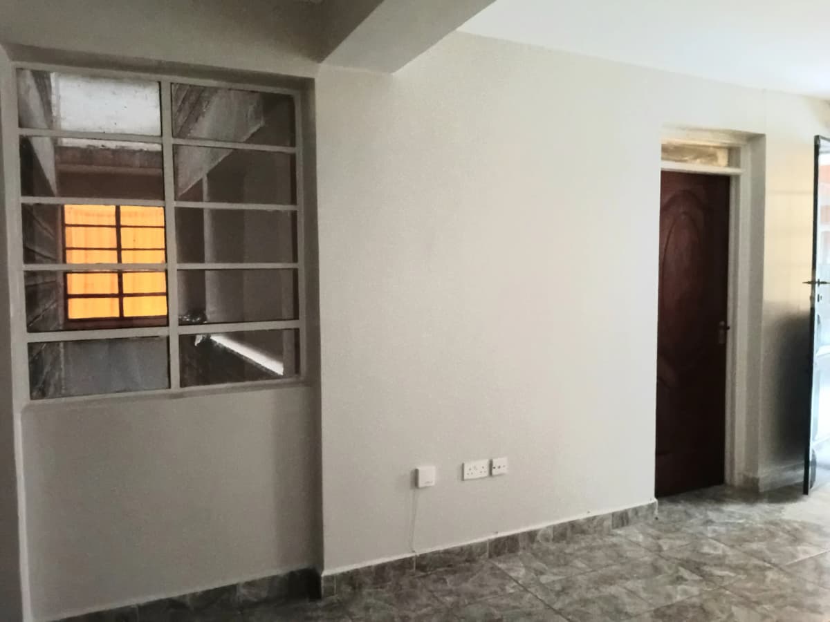 Building lobby with partition wall and corridor entrance